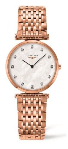 Longines La Grande Classique 29 Quartz Stainless Steel / PVD Red / MOP / Bracelet L4.512.1.97.8