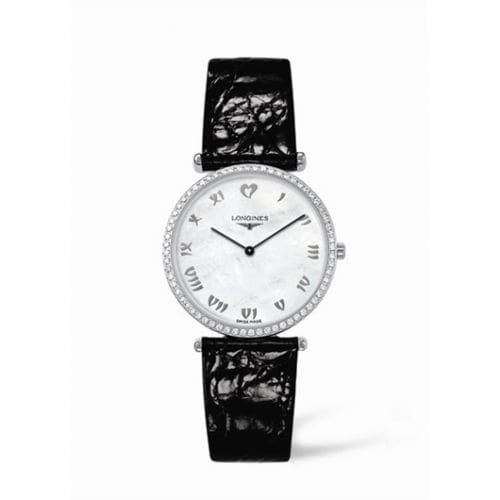 Longines La Grande Classique 33 Quartz Diamond Bezel Heart MOP L4.741.0.09.2