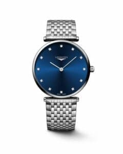 Longines La Grande Classique 38 Stainless Steel / Blue - Diamond / Bracelet L4.866.4.97.6