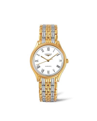 Longines Lyre 30 Automatic PVD Gold / White - Roman / Bracelet L4.361.2.11.7