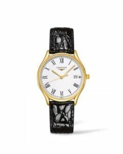 Longines Lyre Quartz 32 Yellow Gold PVD / White / Strap L4.359.2.11.2