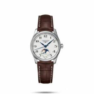 Longines Master Collection 34 Moonphase Stainless Steel / Silver / Alligator L2.409.4.78.3