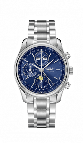 Longines Master Collection 40 Chronograph Calendar Stainless Steel / Blue / Bracelet L2.673.4.92.6