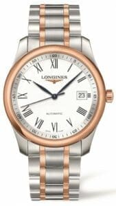 Longines Master Collection 40 Date Stainless Steel / Pink Gold / White-Roman / Bracelet L2.793.5.11.7