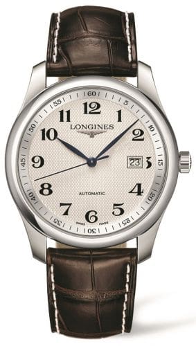 Longines Master Collection 40 Date Stainless Steel / Silver-Arabic / Alligator L2.793.4.78.3