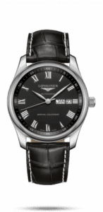 Longines Master Collection 40mm Annual Calendar Stainless Steel / Black-Roman / Alligator L2.910.4.51.7