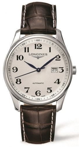 Longines Master Collection 42 Date Stainless Steel / Silver-Arabic / Alligator L2.893.4.78.3