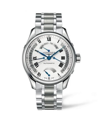 Longines Master Collection 44 Retrograde Power Reserve Stainless Steel / Silver-Roman / Bracelet L2.716.4.71.6