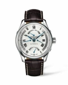 Longines Master Collection 44 Retrograde Stainless Steel / Silver-Roman / Alligator XL L2.717.4.71.5