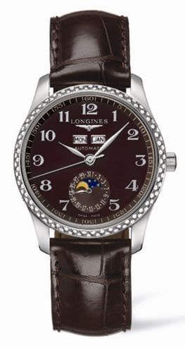 Longines Master Collection Calendar 36 Stainless Steel / Diamond / Brown MOP L2.503.0.03.3