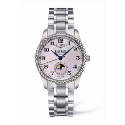 Longines Master Collection Calendar 36 Stainless Steel / Diamond / MOP / Bracelet L2.503.0.93.6