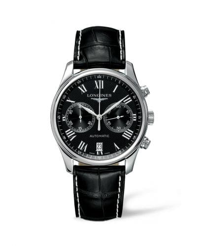 Longines Master Collection Chronograph 40 Stainless Steel / Black - Roman / Strap L2.629.4.51.7