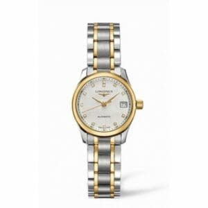 Longines Master Collection Date 25.5 Stainless Steel - Yellow Gold / Beige / Bracelet L2.128.5.77.7