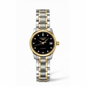 Longines Master Collection Date 25.5 Stainless Steel - Yellow Gold / Black / Bracelet L2.128.5.57.7