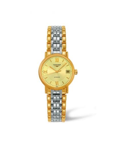 Longines Presence 25.5 Automatic PVD Gold / Champagne - Mixed / Bracelet L4.321.2.45.7