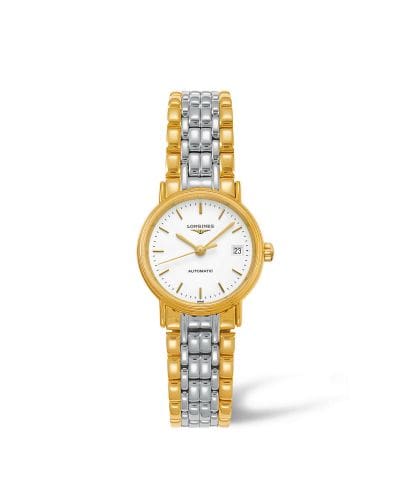 Longines Presence 25.5 Automatic PVD Gold / White / Bracelet L4.321.2.12.7