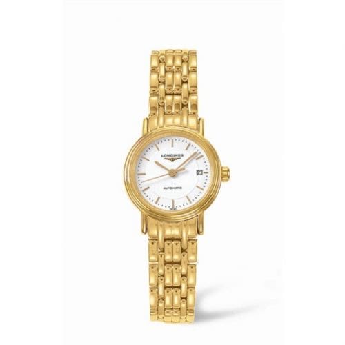 Longines Presence 25.5 Automatic PVD Gold / White / Bracelet L4.321.2.18.8