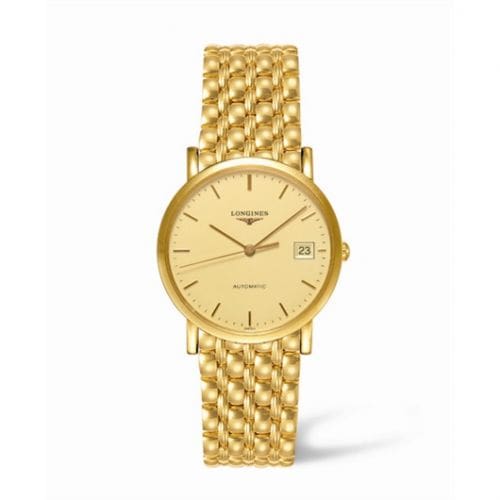 Longines Presence 34.5 Automatic Gold L4.778.6.32.6