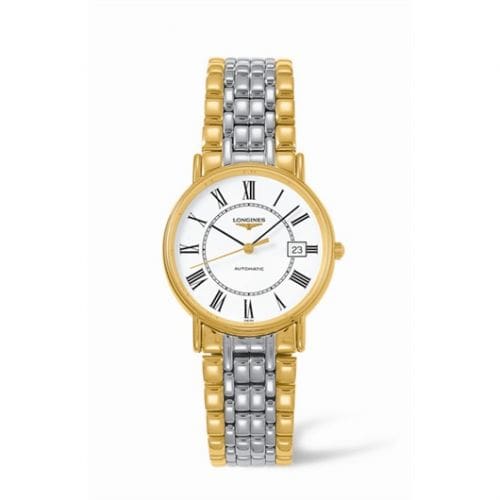 Longines Presence 34.5 Automatic Yellow Roman Bracelet Two Tone L4.721.2.11.7