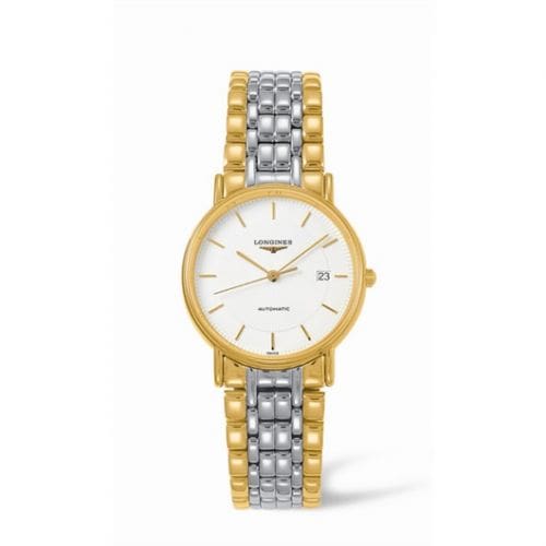 Longines Presence 34.5 Automatic Yellow Stick Bracelet Two Tone L4.721.2.18.7