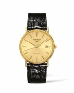 Longines Presence 38.5 Automatic PVD Gold / Champagne / Strap L4.921.2.32.2