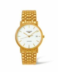 Longines Presence 38.5 Automatic PVD Gold / White / Bracelet L4.921.2.18.8