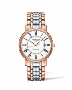 Longines Presence 38.5 Automatic PVD Red / White - Roman / Bracelet L4.921.1.11.7