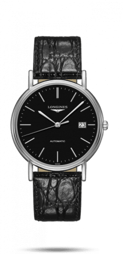 Longines Presence 38.5 Automatic Stainless Steel / Black / Strap L4.921.4.52.2