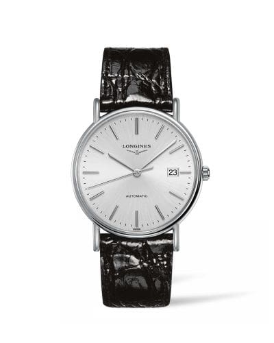Longines Presence 38.5 Automatic Stainless Steel / Silver / Strap L4.921.4.72.2