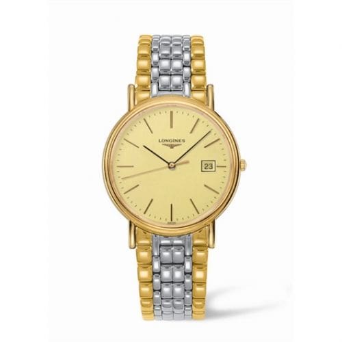 Longines Presence 38.5 Quartz PVD Gold / Champagne / Bracelet L4.790.2.32.7