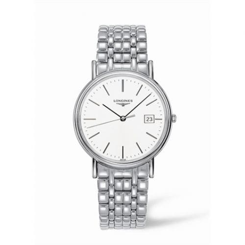 Longines Presence 38.5 Quartz Stainless Steel / White / Bracelet L4.790.4.12.6