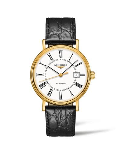 Longines Presence 40 Automatic PVD Gold / White - Roman L4.922.2.11.2