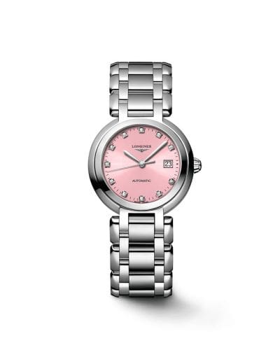 Longines PrimaLuna Automatic 30 Stainless Steel / Pink / Bracelet L8.113.4.99.6