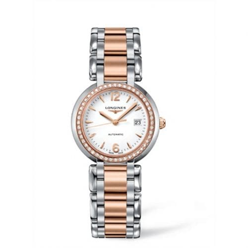Longines PrimaLuna Automatic 30 Two Tone Pink Diamond Arabic L8.113.5.19.6