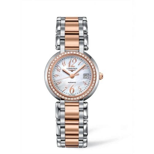 Longines PrimaLuna Automatic 30 Two Tone Pink Diamond Funky MOP L8.113.5.88.6