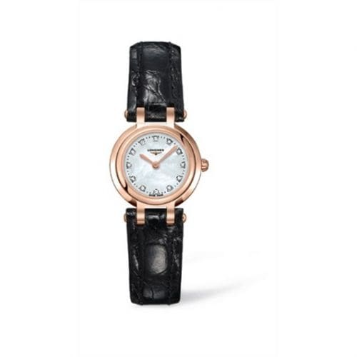 Longines PrimaLuna Quartz 23 Pink Gold Leather MOP L8.109.8.87.2