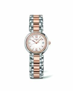 Longines PrimaLuna Quartz 26.5 Stainless Steel / Pink Gold / Diamond / White / Bracelet L8.110.5.19.6