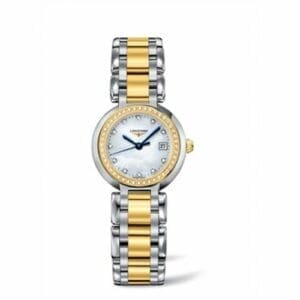 Longines PrimaLuna Quartz 26.5 Stainless Steel / Yellow Gold / Diamond / MOP / Bracelet L8.110.5.97.6