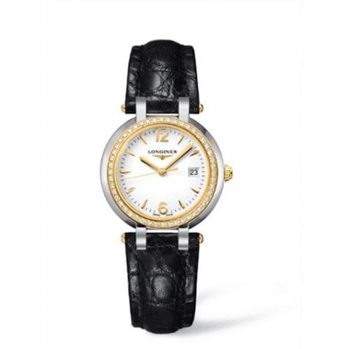 Longines PrimaLuna Quartz 30 Stainless Steel / Yellow Gold / Diamond / White L8.112.5.94.2