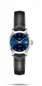 Longines Record 26mm Stainless Steel / Blue-Arabic / Alligator L2.320.4.96.2