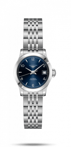 Longines Record 26mm Stainless Steel / Blue Arabic / Bracelet L2.320.4.96.6