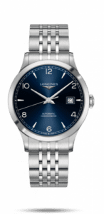 Longines Record 40mm Stainless Steel / Blue-Arabic / Bracelet L2.821.4.96.6