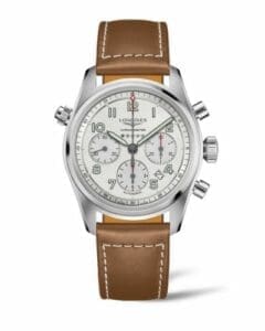 Longines Spirit Chronograph 42 Silver / Strap XL L3.820.4.73.4