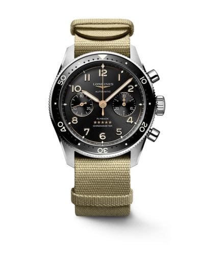 Longines Spirit Flyback 42 Stainless Steel / Black / NATO L3.821.4.53.9