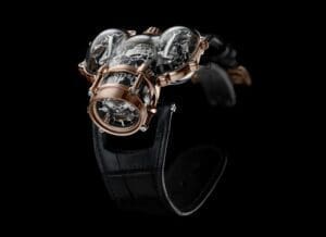 MB&F Horological Machine N°9 HM9 Sapphire Vision Red Gold / Black 91.SRL.BL