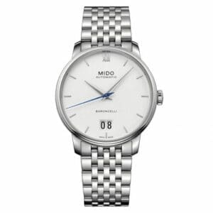 Mido Baroncelli Big Date Stainless Steel / White / Bracelet M027.426.11.018.00