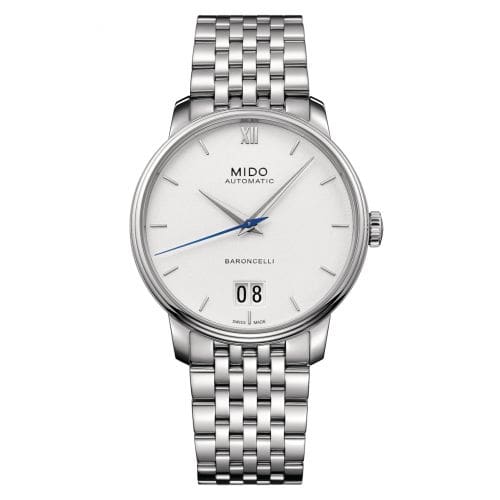 Mido Baroncelli Big Date Stainless Steel / White / Bracelet M027.426.11.018.00