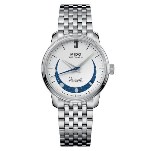 Mido Baroncelli Heritage Smiling Moon 33 Stainless Steel / White M027.207.11.010.01