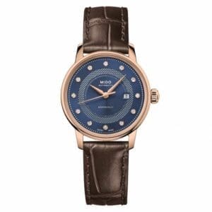 Mido Baroncelli Signature 30 Rose Gold / Blue - Diamond M037.207.36.046.01
