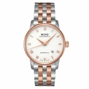 Mido Baroncelli Tradition Stainless Steel - Rose Gold / White / Bracelet M8600.9.N6.1